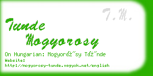 tunde mogyorosy business card